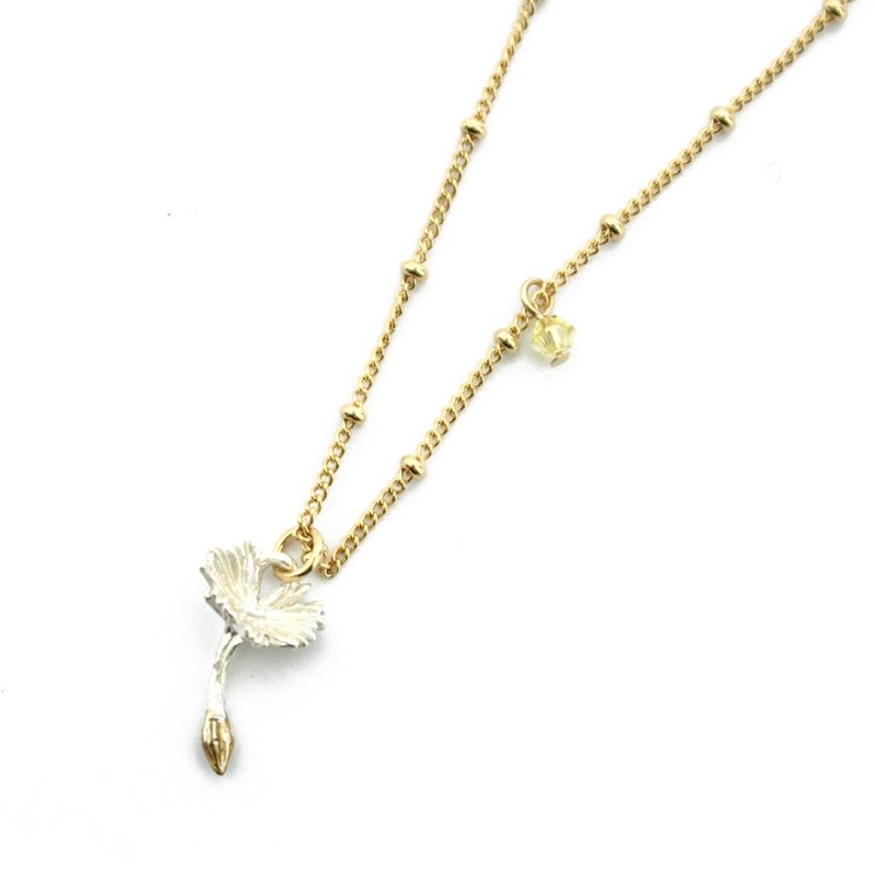 Dandelions seed Necklace dandelion necklace NE368 - 项链 - 其他金属 白色