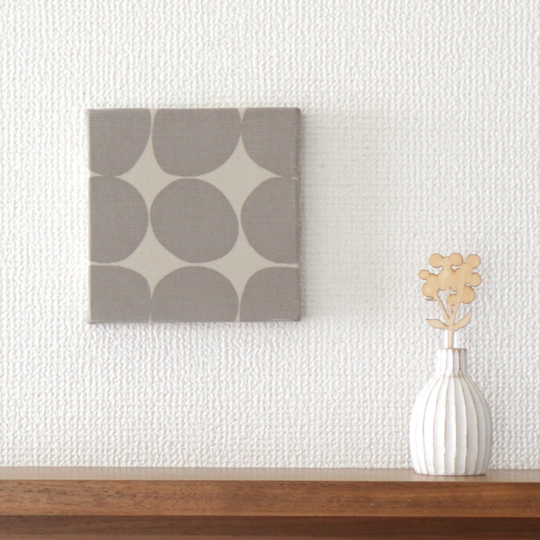 12x12cm Fabric Panel [Rough Circle Corduroy Gray] - 墙贴/壁贴 - 棉．麻 灰色
