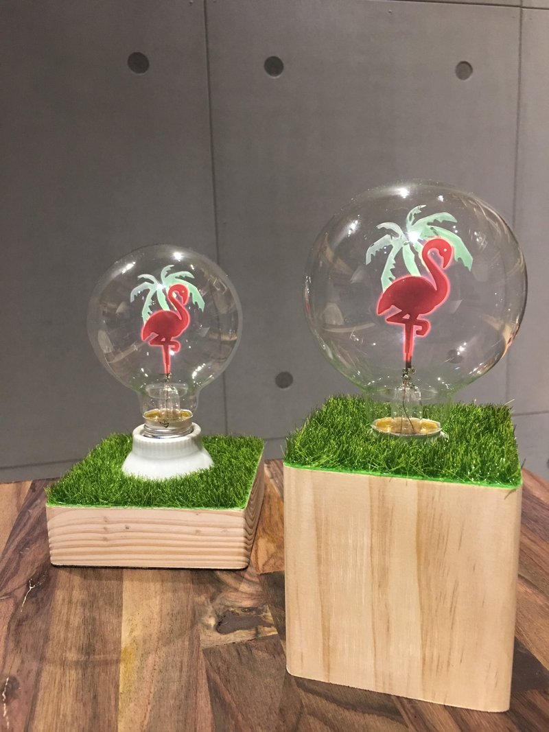 Edison-industry  爱迪生工业/红鹤/草地/木制 交换礼物/免费刻字/送礼 - 灯具/灯饰 - 木头 粉红色