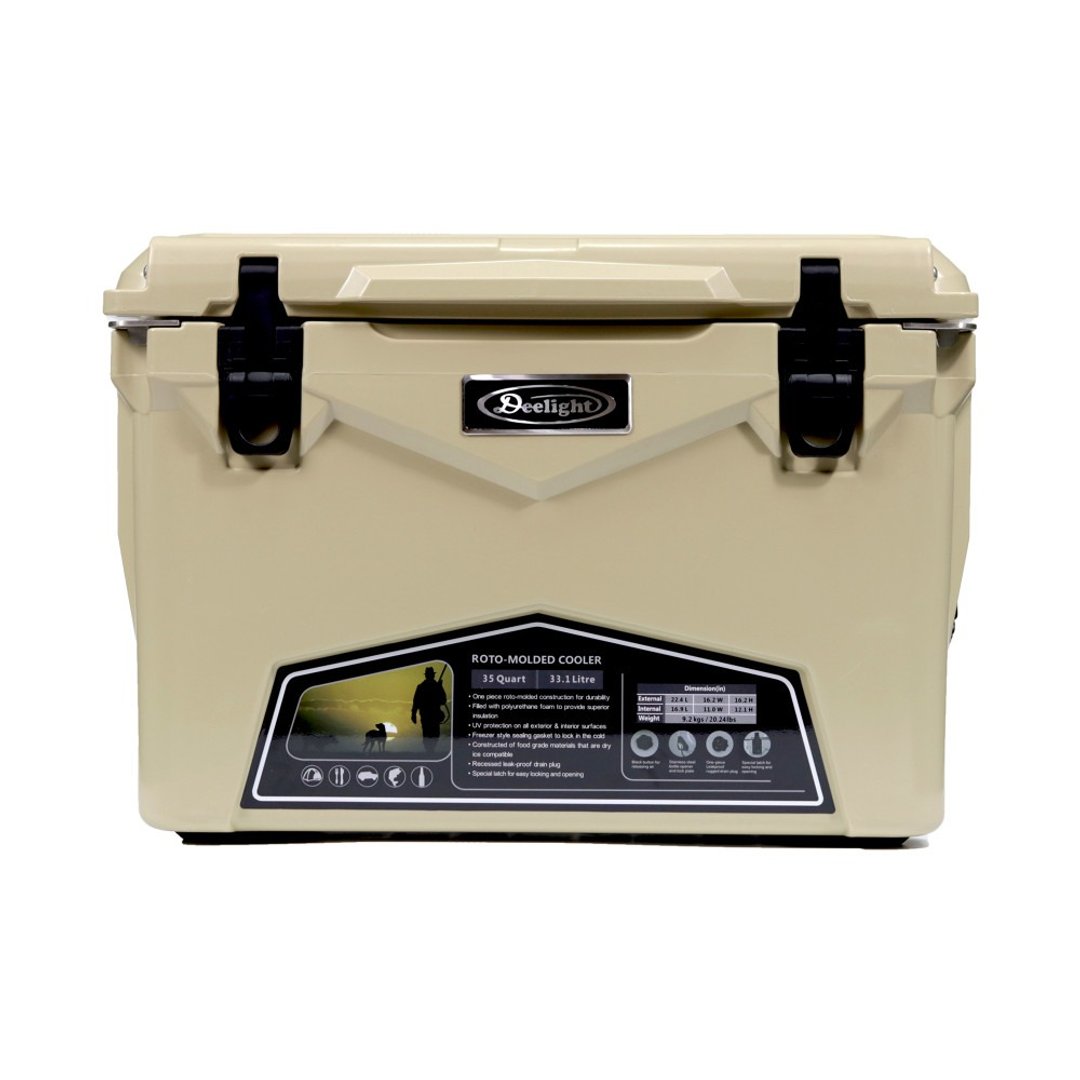 日本Deelight 33.1L 户外风格冰桶 沙色 - 露营用品 - 塑料 