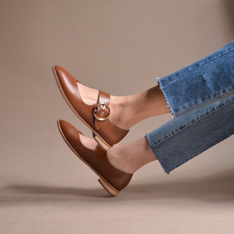 玛莉珍鞋 SA09棕 - 玛莉珍鞋 - 真皮 黑色