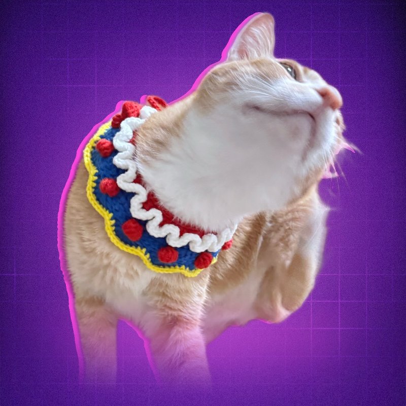 白雪童话__宠物手工毛线编织领巾 - 项圈/牵绳 - 其他人造纤维 多色