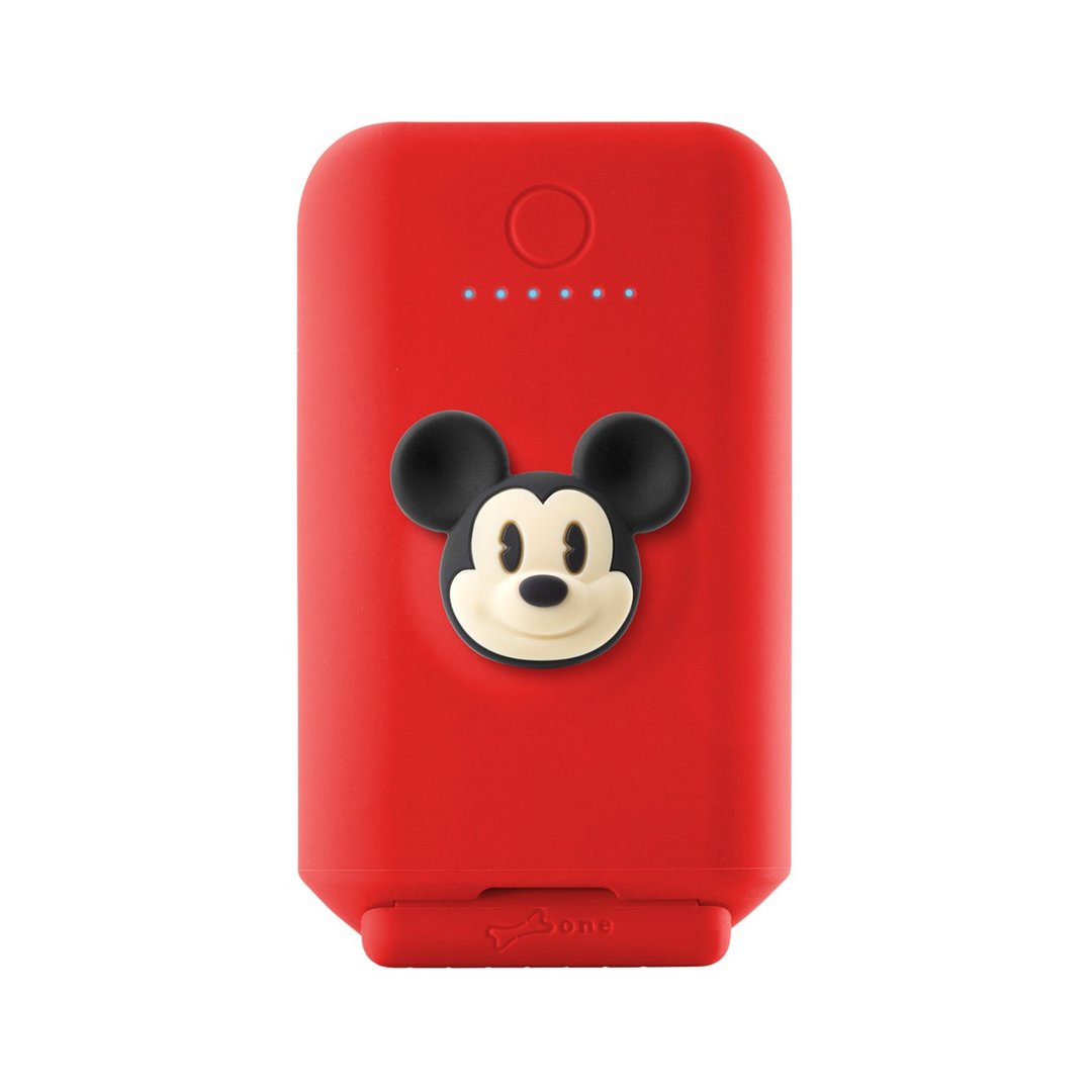 3.1A 立架行动电源 10050mAh - 米奇 - 充电宝/传输线 - 硅胶 红色