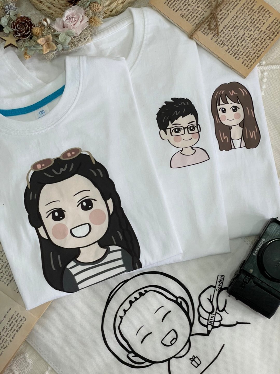 每一次出游都值得纪念【定制化衣服】 亲子装 情侣T  团体服订制 - 女装上衣 - 棉 粉红色