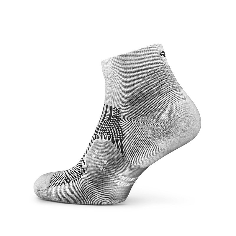 【ROCKAY】Flare 1/4筒运动机能压缩袜 - Ecowhite - 运动配件 - 尼龙 灰色