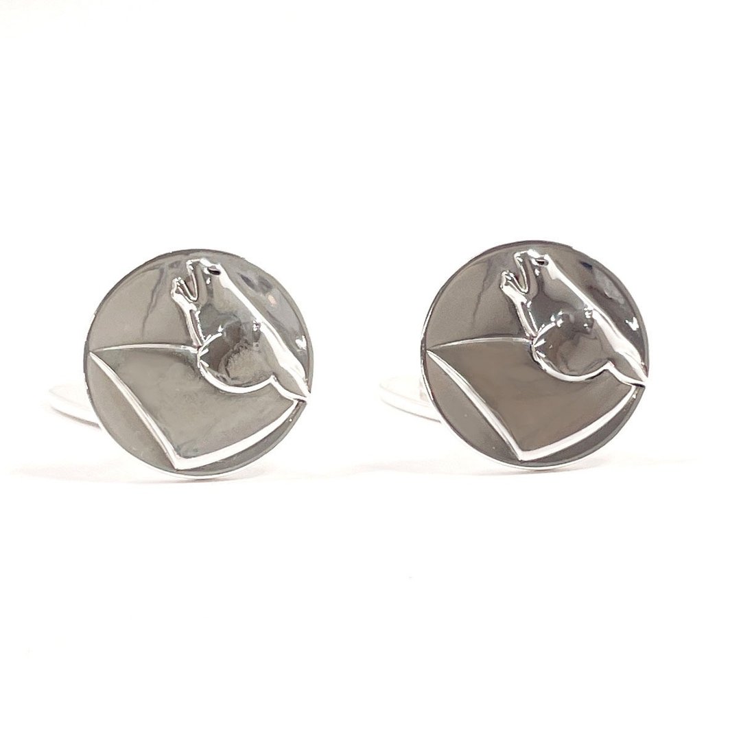 【日本直送 中古美品】乔治杰森 Georg Jensen 袖扣 马匹造型 设计编号 63 银 925 - 其他 - 纯银 银色