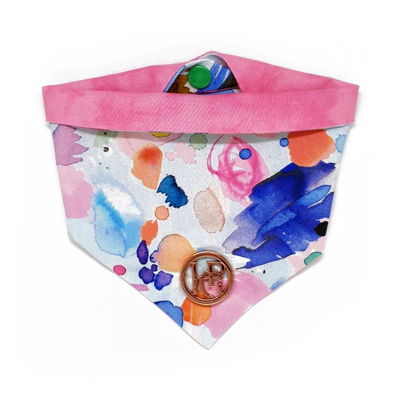 澳洲Happy Go Puppy 宠物领巾-彩虹旋风 - 衣/帽 - 棉．麻 