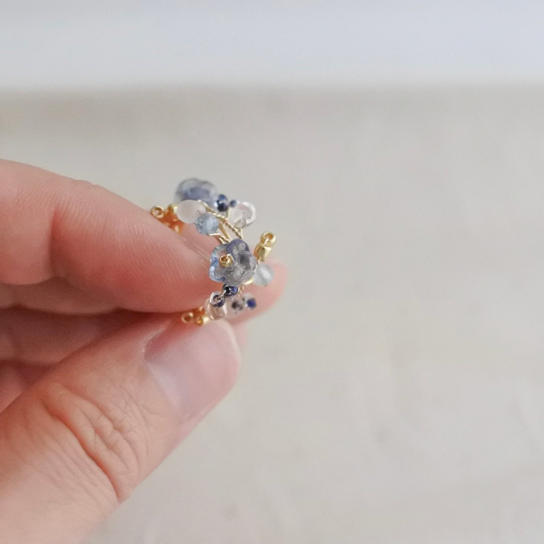 Blue Star Series – Yuwai Ear cuff - 耳环/耳夹 - 其他金属 蓝色