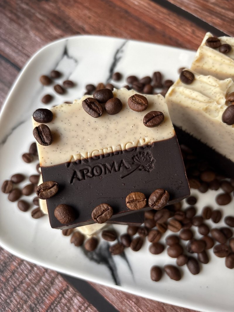 香草可可咖啡皂 / Vanilla, Cocoa Butter & Coffee Soap - 肥皂/手工皂 - 其他材质 咖啡色