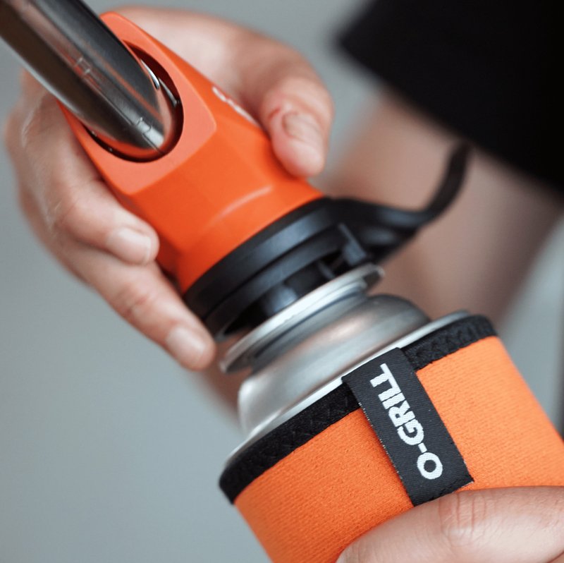 【O-Grill】卡式瓦斯罐保护套(黑橘双面用) 2入组 - 其他 - 其他人造纤维 橘色