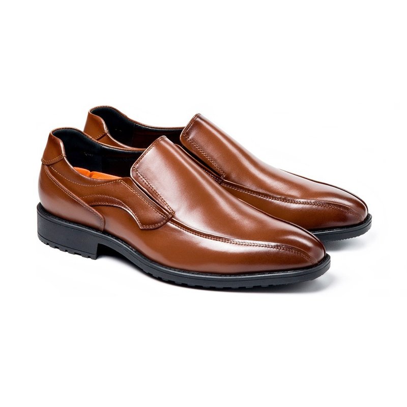 超轻量3E宽楦休闲男皮鞋23406-2 棕色 - 男款皮鞋 - 真皮 