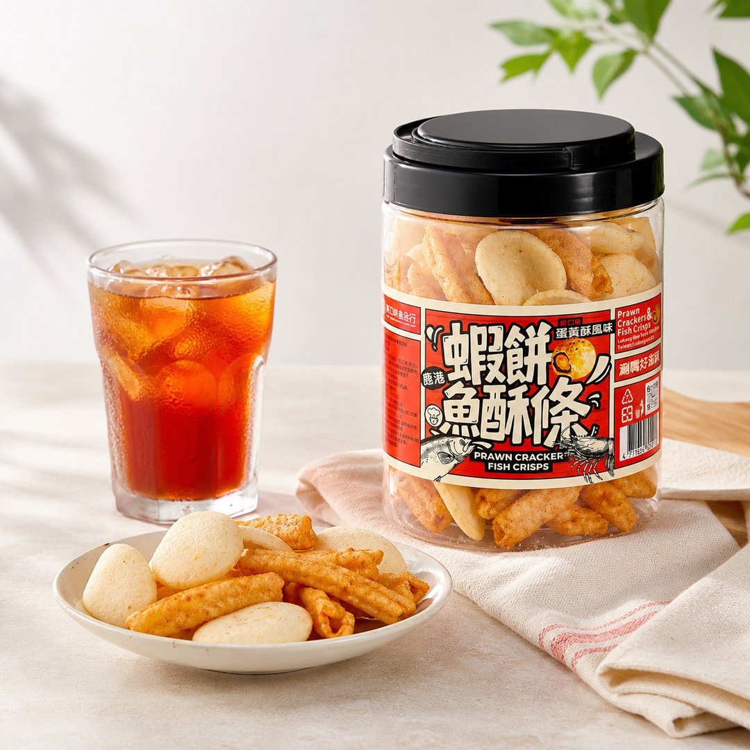 新口味食品行 蛋黄酥风味 虾饼鱼酥条 | 618 |毕业礼物 - 零食/点心 - 其他材质 橘色
