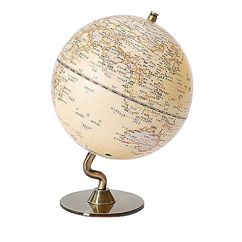 SkyGlobe 5寸仿古金属底座地球仪(中文版) - 摆饰 - 其他金属 金色