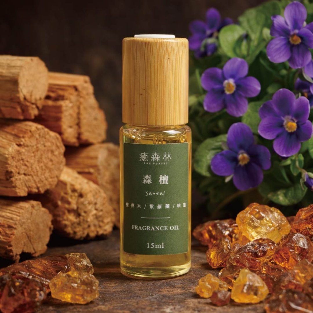 森檀空间香氛油 15ml | 檀木森林香氛 | 居家扩香香氛油 | 木质调 - 香薰/精油/线香 - 玻璃 卡其色