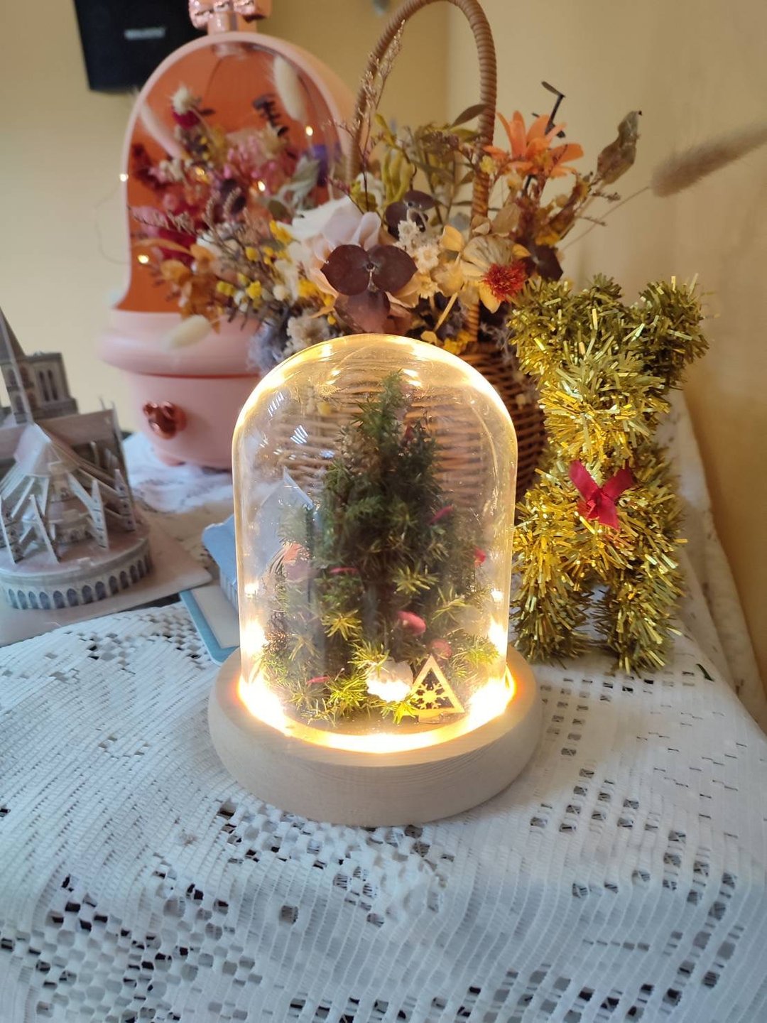 圣诞树玻璃花盅 - 干燥花/捧花 - 植物．花 多色