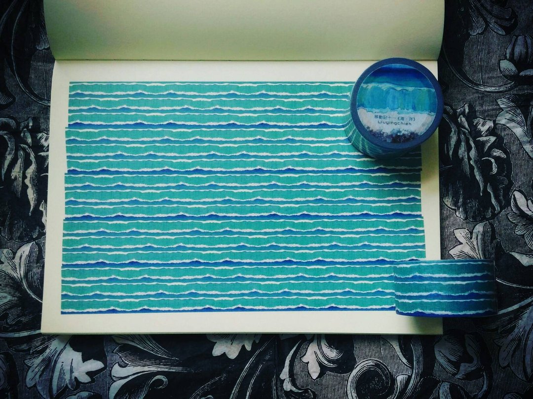 Liuyingchieh 海。洋 淼 O-cean Infinity 和纸胶带 Washi - 纸胶带 - 纸 蓝色