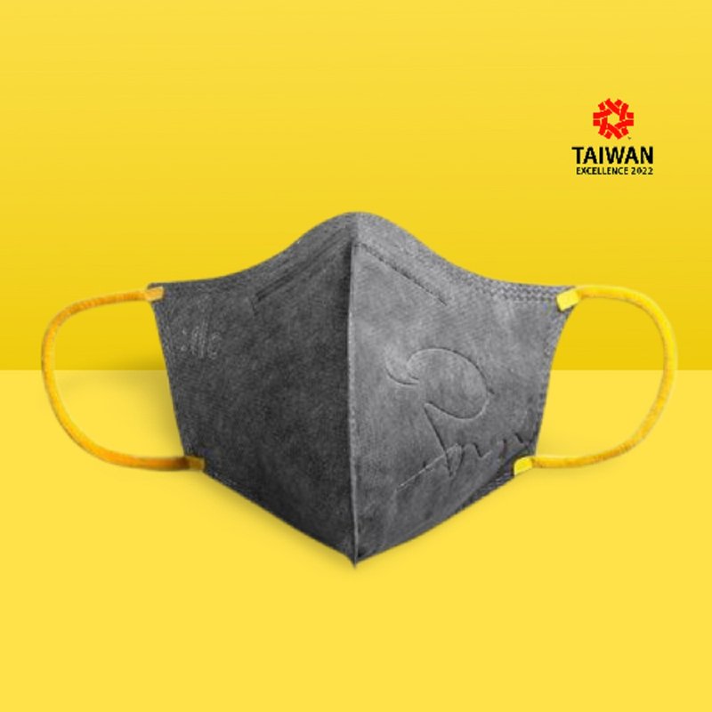 :dc 克微粒-立体奈米薄膜口罩成人 灰口罩+黄耳带 XL (6片/盒) - 数码小物 - 其他材质 银色