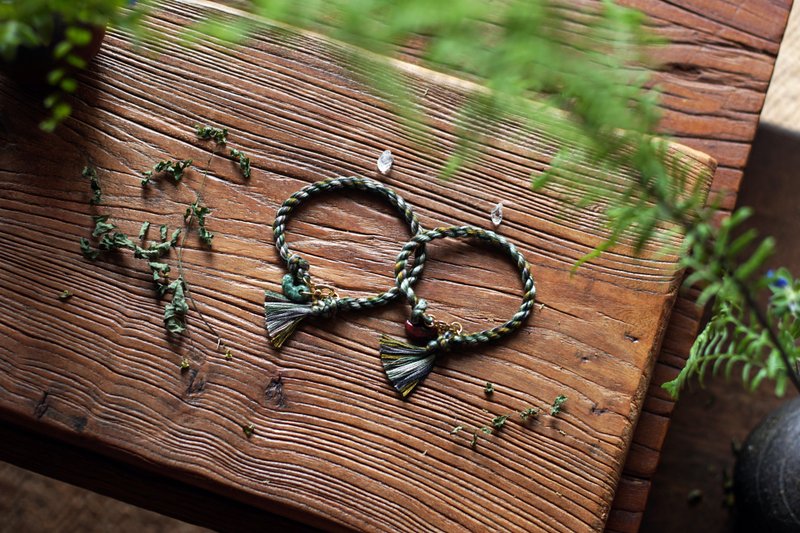 流浪者手绳 ─ 【森罗万象 · 山贼】さんぞく - 手链/手环 - 水晶 绿色