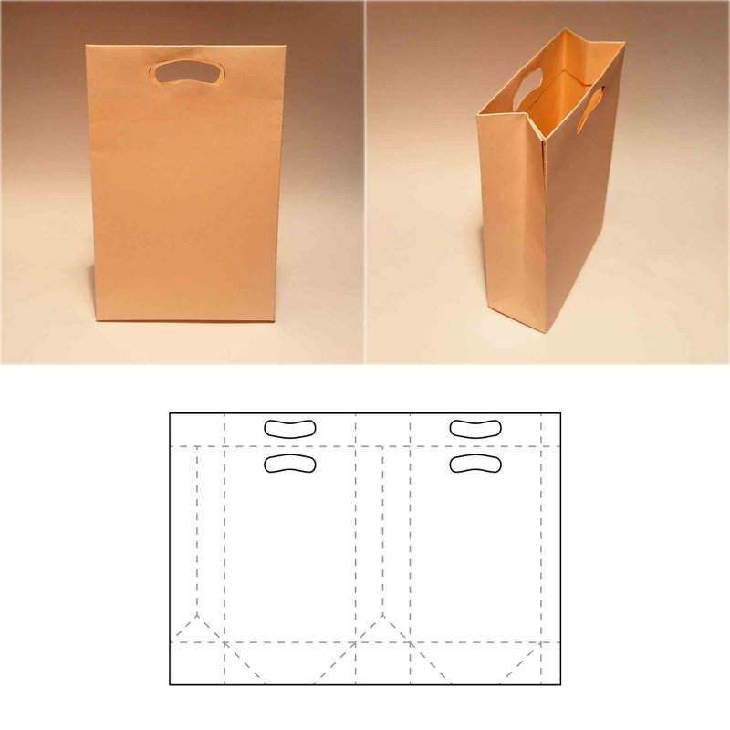 Shopping bag template, paper bag, bag svg, bag pdf, bag template, 8.5x11, A4, A3 - 图文模板设计 - 其他材质 