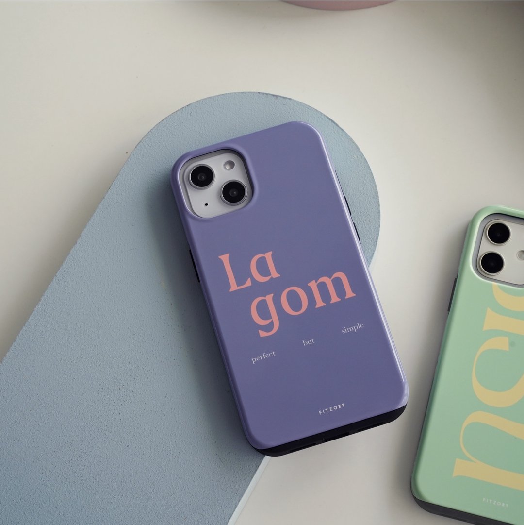 【FITZORY】正念系列 - Lagom | iPhone壳 - 手机壳/手机套 - 塑料 蓝色