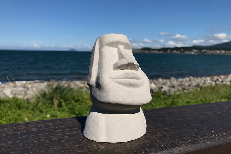 水泥摩艾 Moai－微笑摩艾 - 玩偶/公仔 - 水泥 灰色