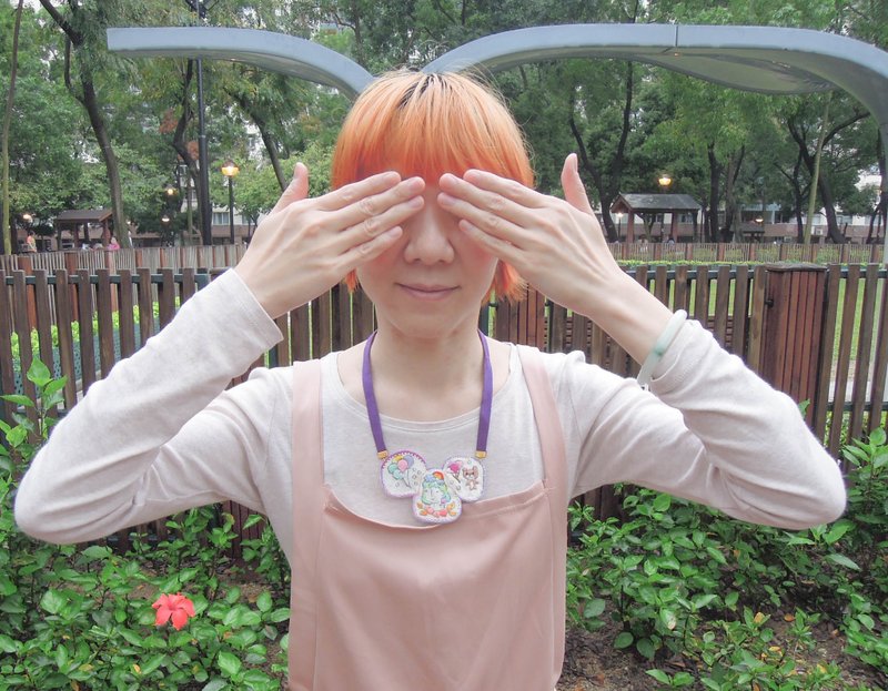 彩虹小熊汽球小人儿童趣梦幻手绘刺绣项链 - 项链 - 绣线 紫色