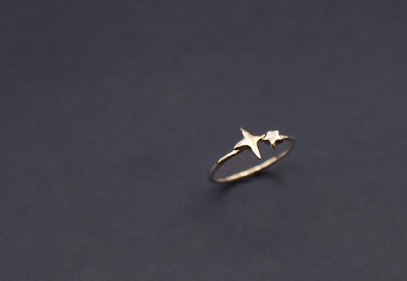 图象系列 - 小星芒星星 925 银戒 - 戒指 - 纯银 蓝色