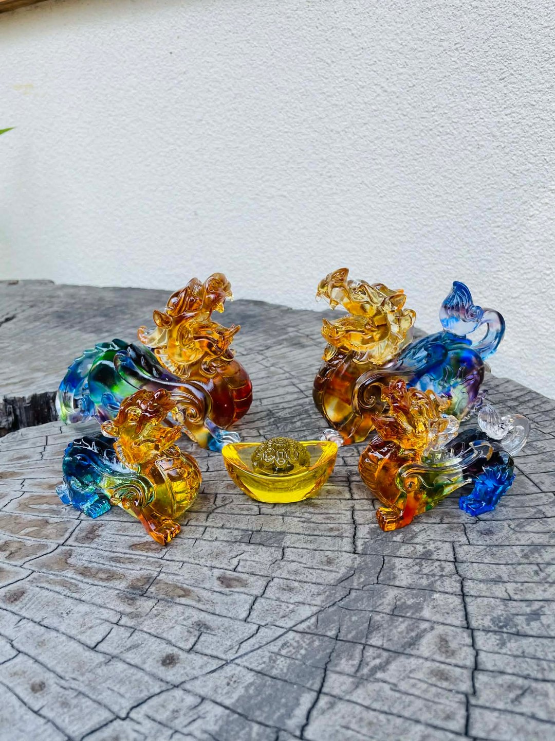 琉璃招财貔貅 财源广进 摆件 贺礼 礼品 元宝 公母貔貅 - 摆饰 - 琉璃 