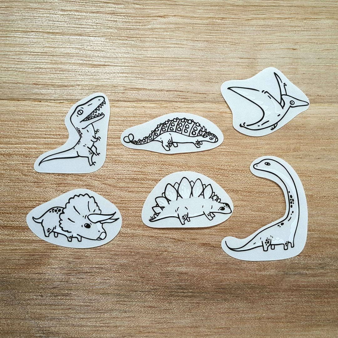 好喜欢系列 小恐龙 缕空透明贴纸 - 贴纸 - 防水材质 透明