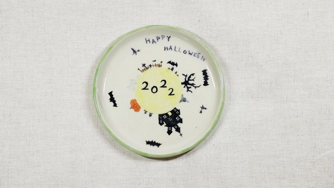 万圣节系列 2022版 万圣节手作陶盘 - 盘子/餐盘/盘架 - 陶 紫色