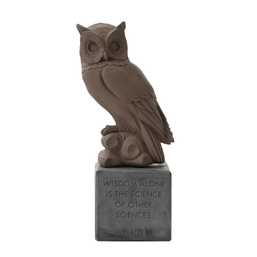 古希腊 猫头鹰摆饰 Sophia Owl (深棕) - 手工陶制雕像 - 摆饰 - 陶 咖啡色