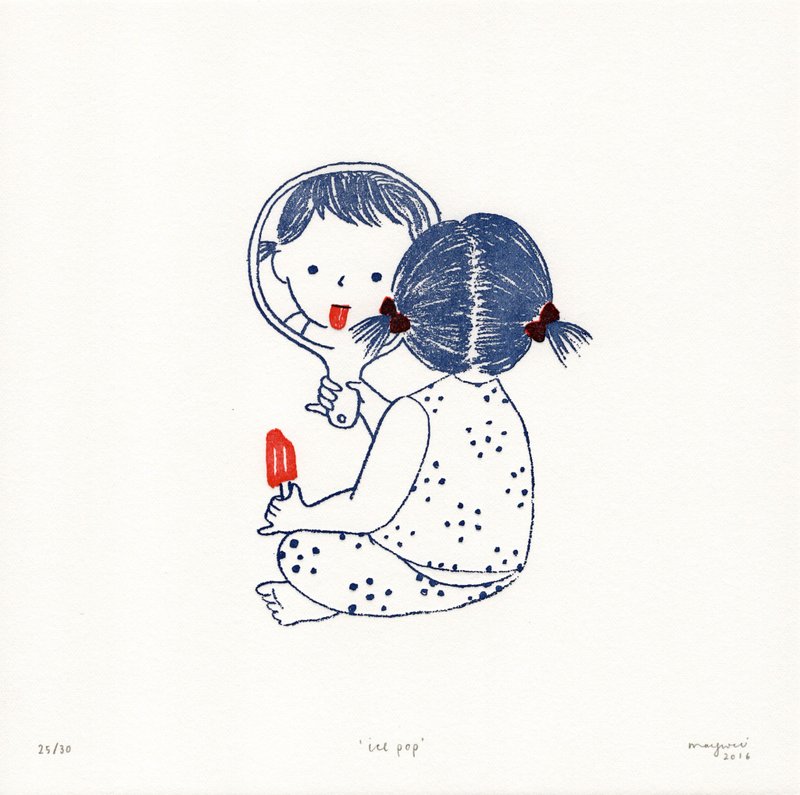 Ice Pop - Letterpress Print Limited Edition of 30 - 海报/装饰画/版画 - 纸 
