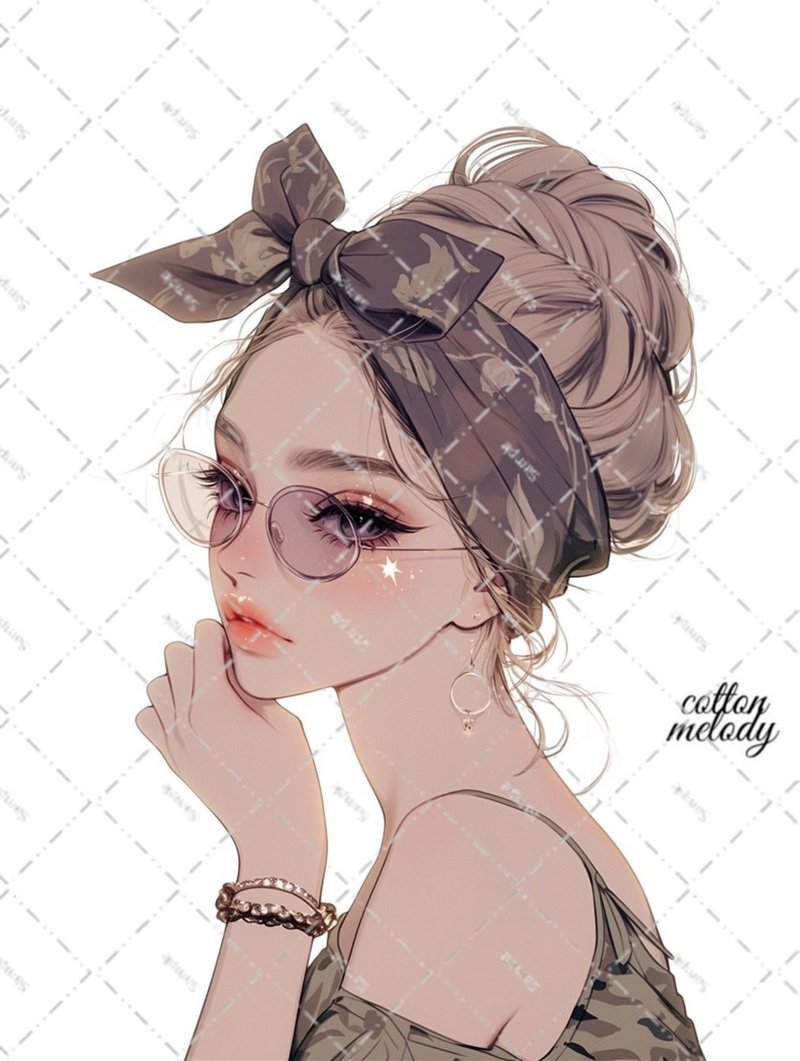 原创贴纸 No. 6208 人物贴纸 原创贴纸 人物贴纸 女孩贴纸 原创人物贴纸 - 贴纸 - 纸 