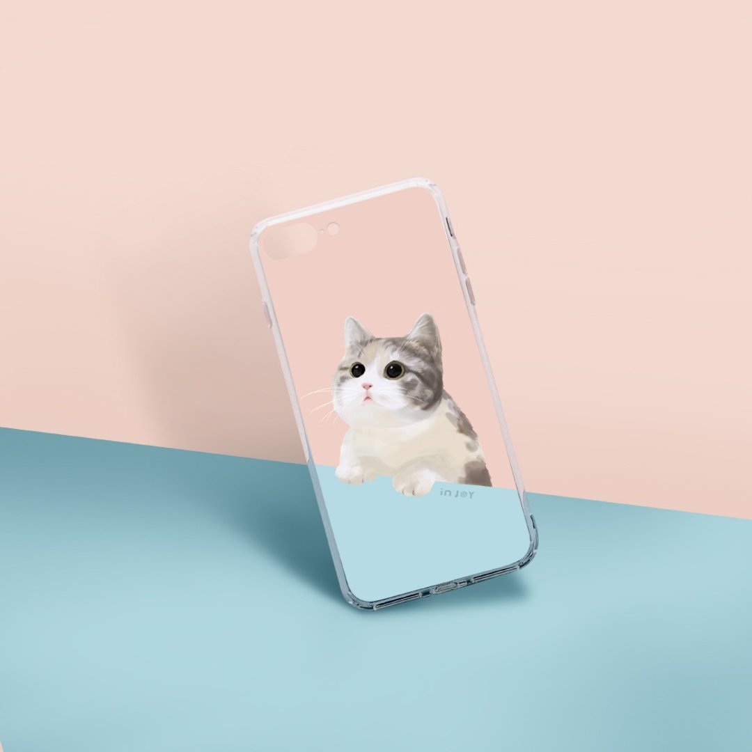 iPhone 17/16/15/14/13 萌萌疗愈喵星人 透明耐冲击防摔手机壳 - 手机壳/手机套 - 塑料 透明