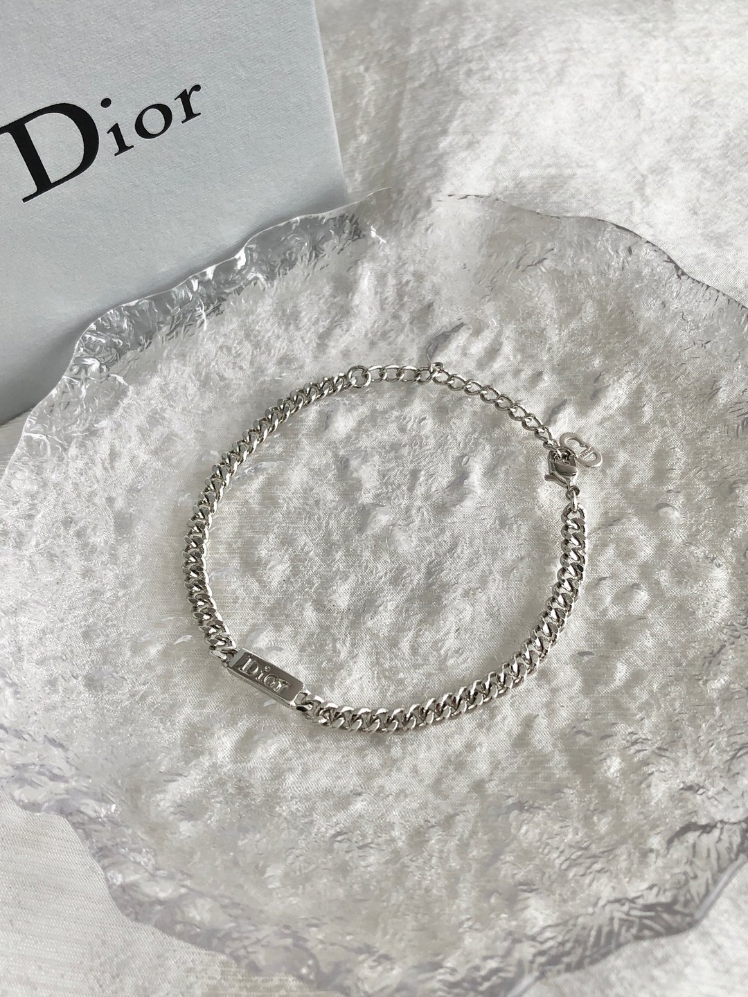 【日本直送 名牌中古包】Christian Dior 克里斯汀·迪奥 手链 银色 Logo vintage 古董 gpwvrz - 手链/手环 - 其他材质 银色