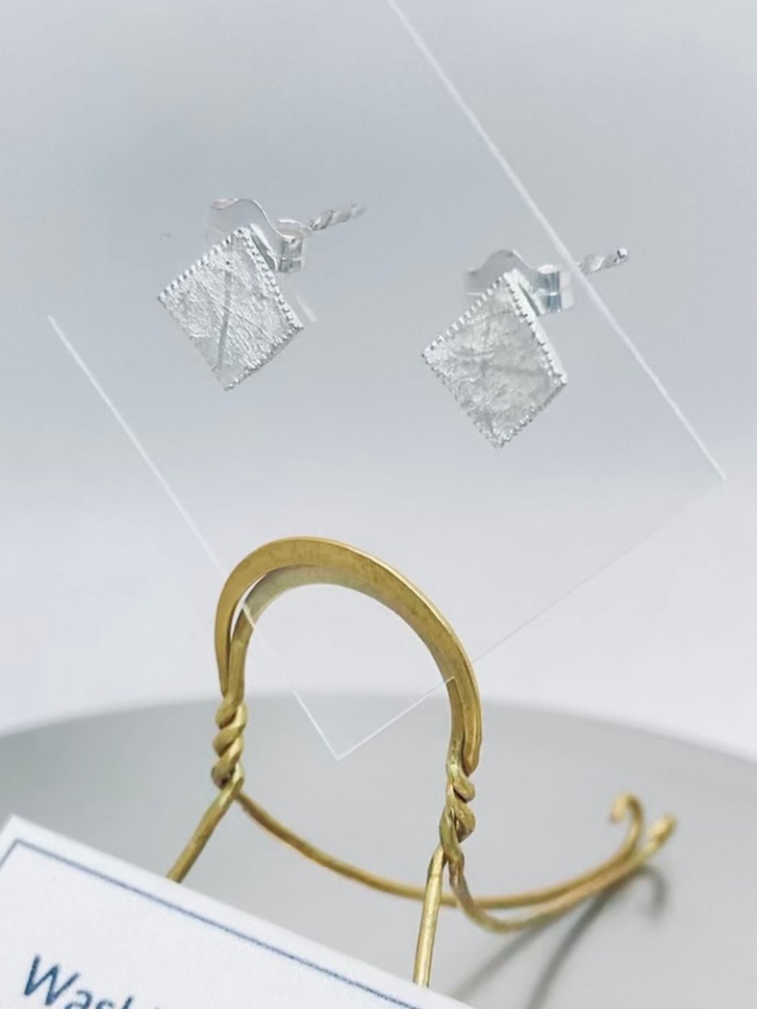 订制商品 和纸耳环 2 Washi earrings - 耳环/耳夹 - 纯银 银色