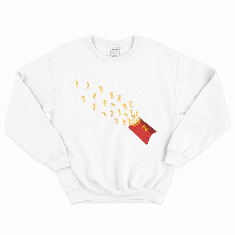 Casual sweatshirts / junk food party - 男装上衣/T 恤 - 棉．麻 白色