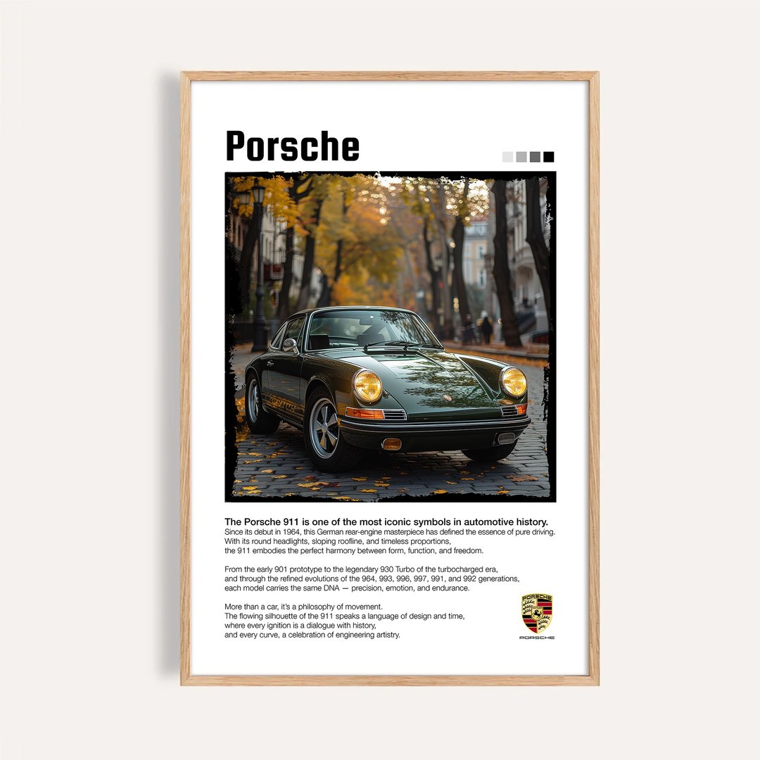 秋光行旅 Autumn Drive / 经典跑车艺术挂画 画芯 海报 - 海报/装饰画/版画 - 纸 