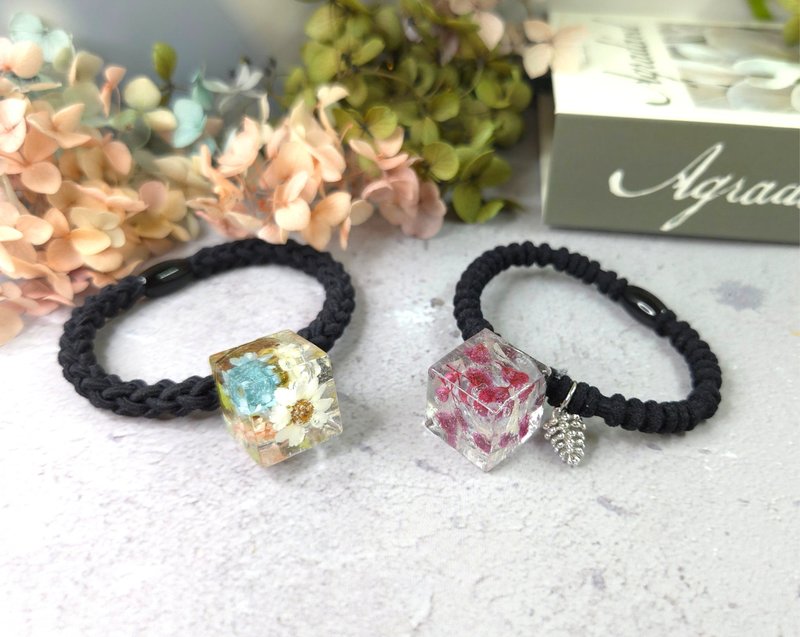 永生花树脂发圈 花间集 大冰块满天星 - 发饰 - 树脂 多色