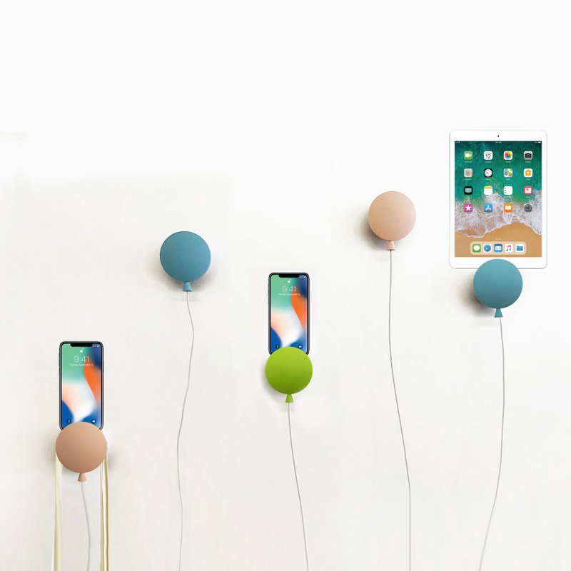 气球充电器 (暗粉红色) - 手机座/防尘塞 - 乳胶 粉红色