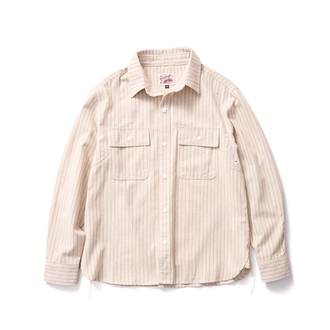 Railway Work Shirt - 米色 Beige - 男装衬衫 - 棉 
