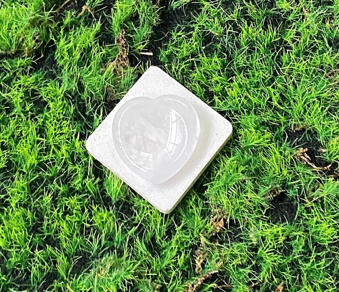 疗愈 开运 净化磁场-白水晶小小爱心盘 圣诞礼物  新年礼物 - 摆饰 - 水晶 白色