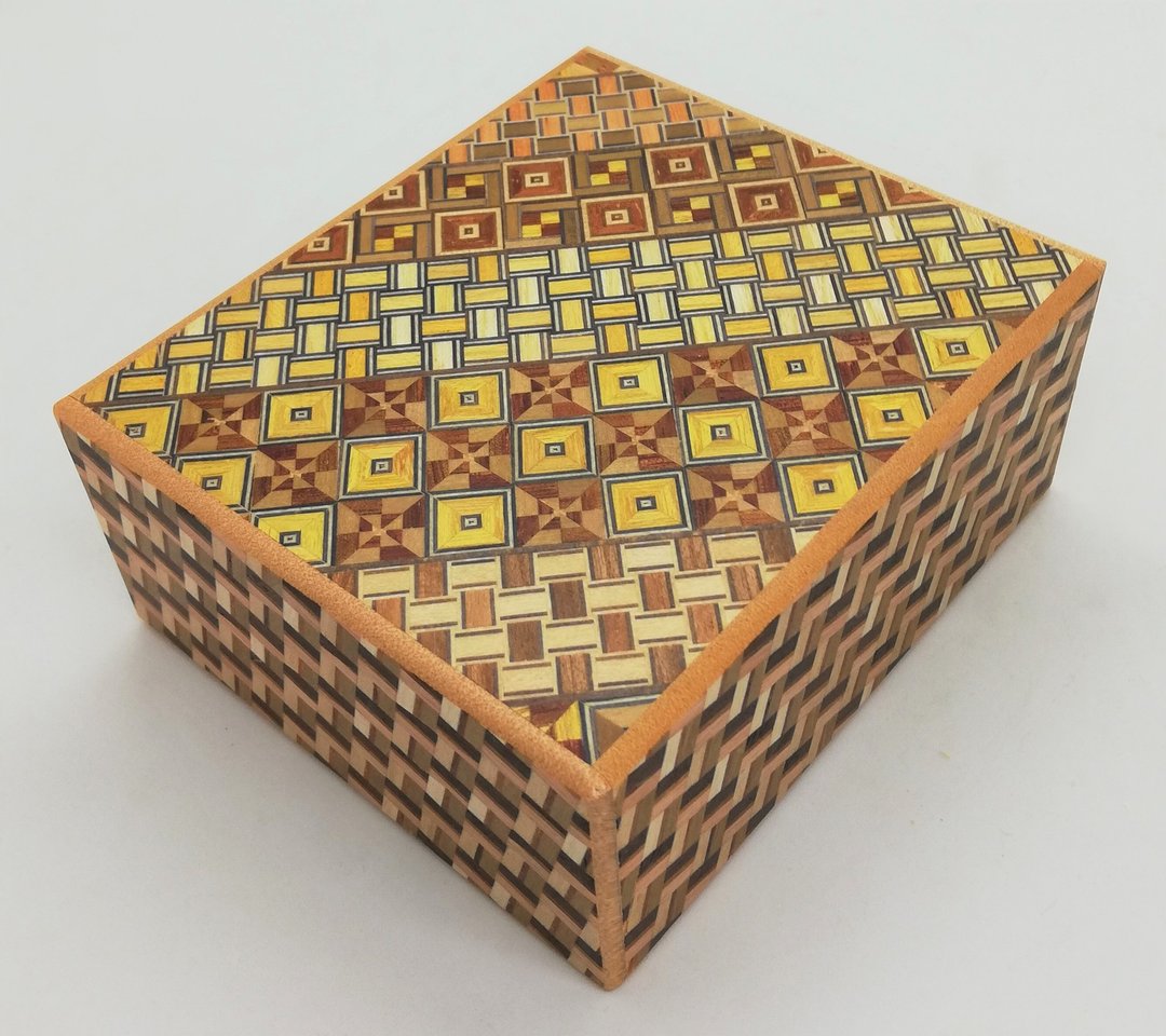Wide 14 steps Yosegi/Kuzushi Japanese puzzle box Himitsu-bako Karakuri Japan 2 - 其他 - 木头 