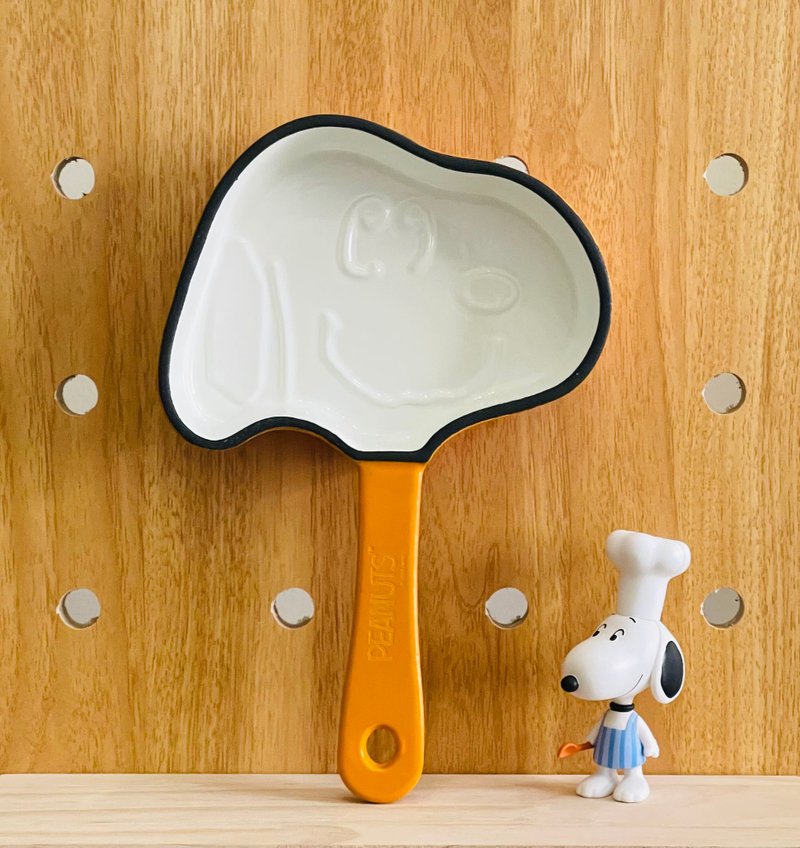 SNOOPY 史诺比16cm搪瓷铸铁煎锅 PEANUTS正版授权 - 厨房用具 - 其他金属 橘色