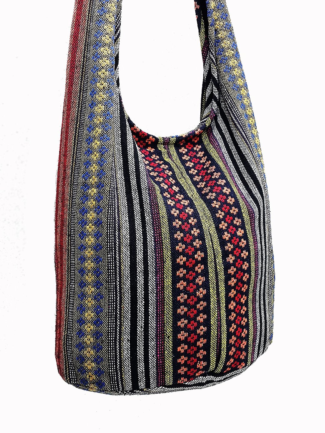 Woven Cotton Bag Boho bag Shoulder bag Crossbody bag Long Strap CWB - 其他 - 棉．麻 灰色