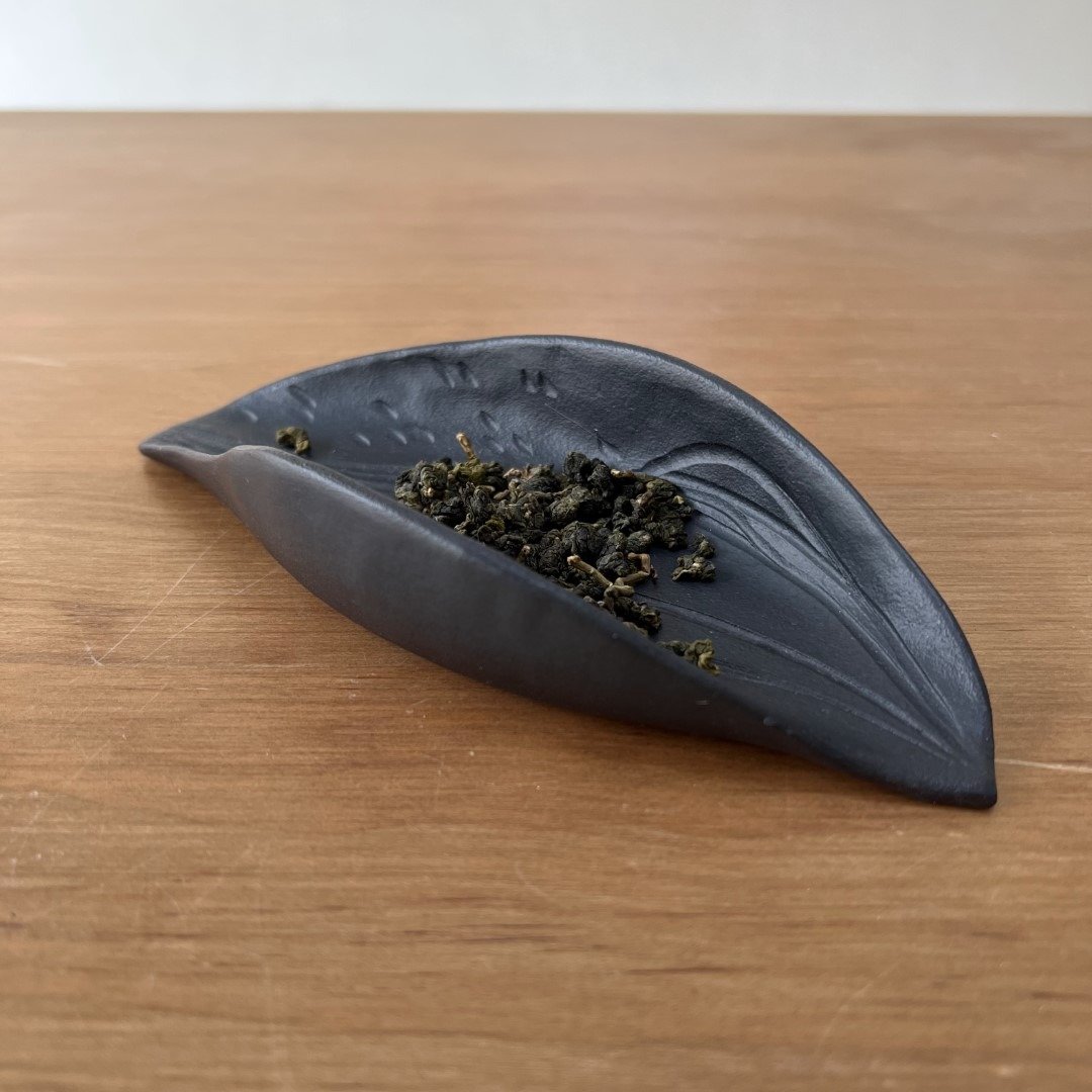 夜的暗流 陶手工茶荷 - 茶具/茶杯 - 陶 黑色
