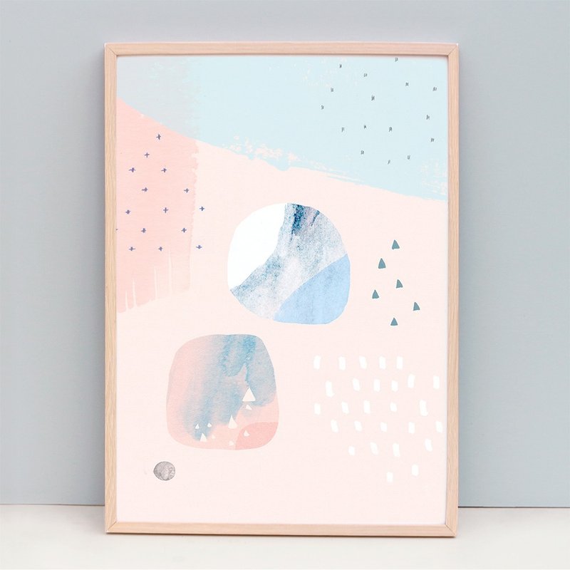 Contemporary Modern fine art print Soft Pastel Colours - Tranquil  (Unframed) - 海报/装饰画/版画 - 纸 多色