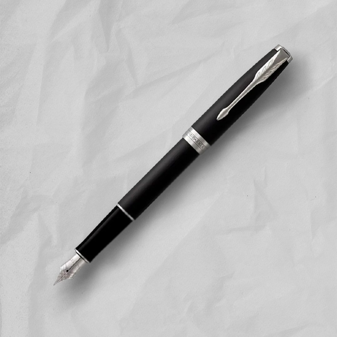 PARKER 派克 卓尔系列 雾黑白夹 F尖 钢笔 免费刻字 - 钢笔 - 其他金属 黑色