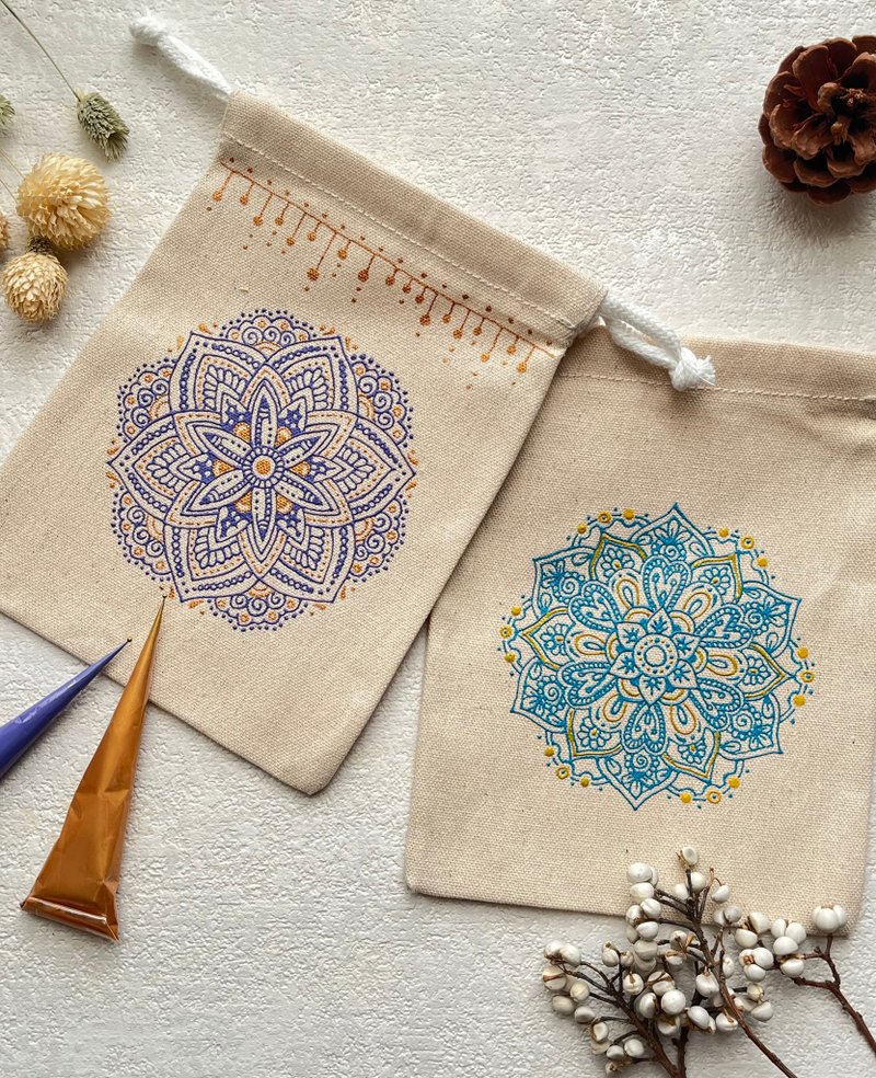【体验课－台东场】静心疗愈零基础手绘曼陀罗束口袋【一人开课】 - 插画/绘画/写字 - 棉．麻 