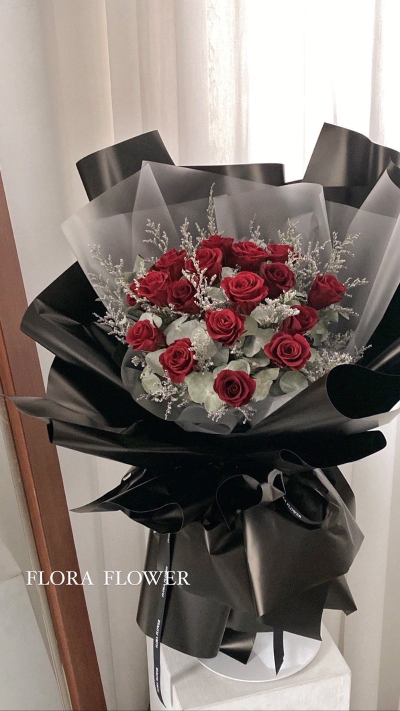 Flora Flower永生玫瑰花束-红玫瑰庄园 - 干燥花/捧花 - 植物．花 红色
